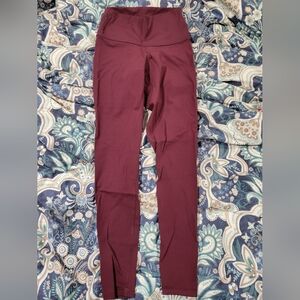 Colorfulkoala Burgandy Leggings